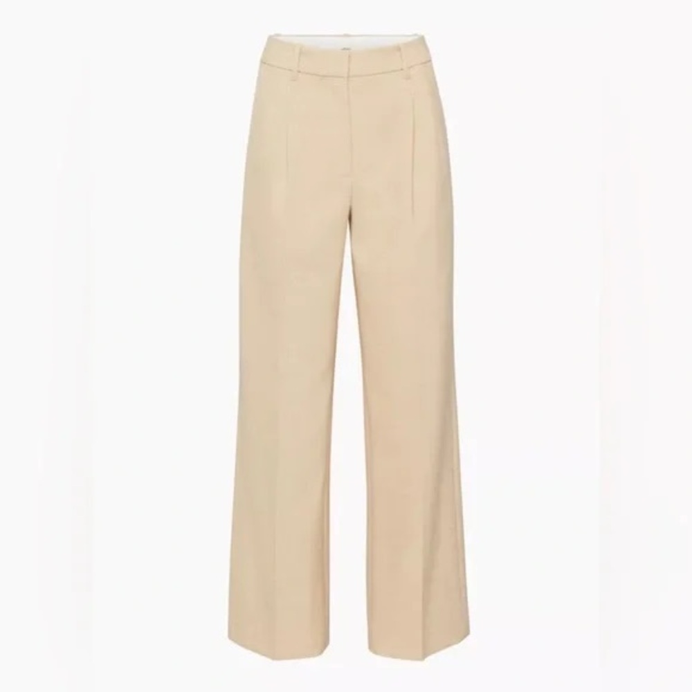 Aritzia Wilfred Effortless Pants in Flax Beige
